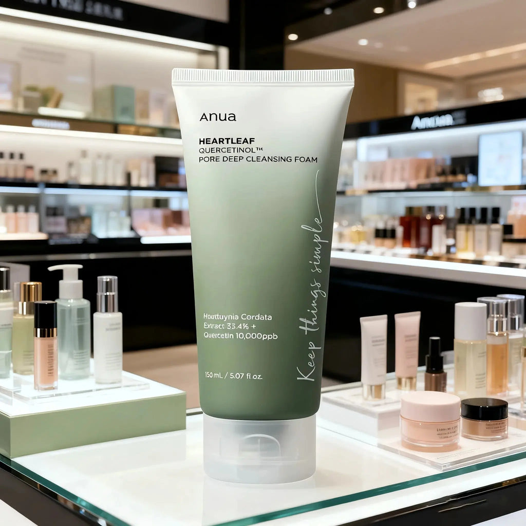 Nettoyant Visage ANUA - Gel Moussant Purifiant - Acide Hyaluronique - Peaux Mixtes à Grasse - Skincare Coréen DivaGlow