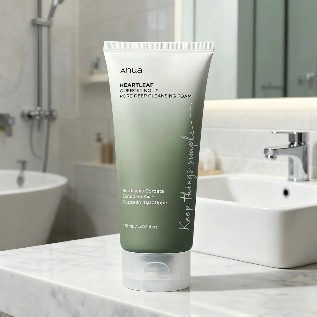 Nettoyant Visage ANUA - Gel Moussant Purifiant - Acide Hyaluronique - Peaux Mixtes à Grasse - Skincare Coréen DivaGlow